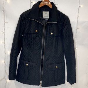 WEATHER TAMER Quilted Black Winter Coat
